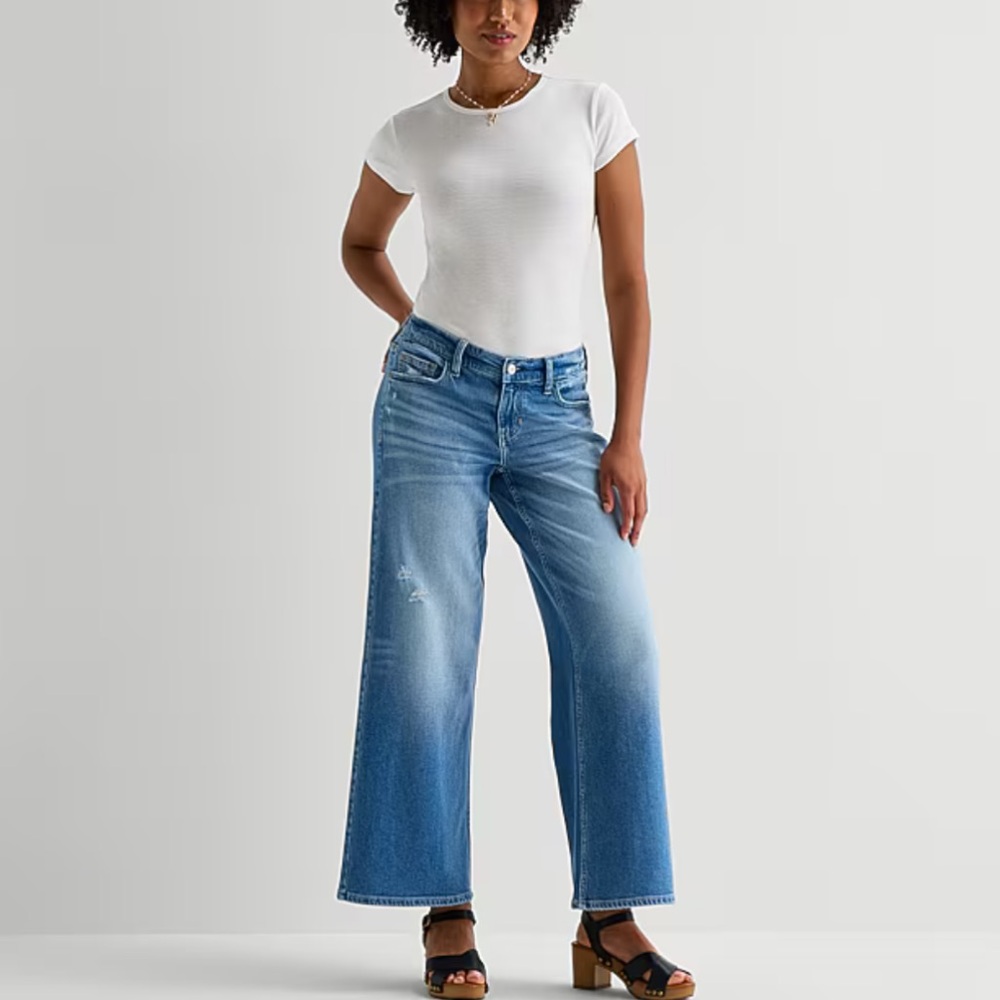 Arizona Cury Baggy Wide Leg Blue Women's Jeans Sz 18 NWT $54